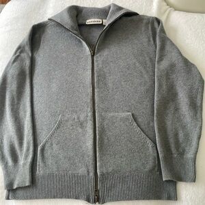 Express - men’s double zip knit gray sweater